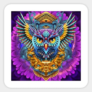 Colourful owl Sticker